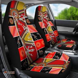 Aboriginal Car Seat Covers, Kangaroo Dot Painting Patterns