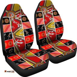 Aboriginal Car Seat Covers, Kangaroo Dot Painting Patterns