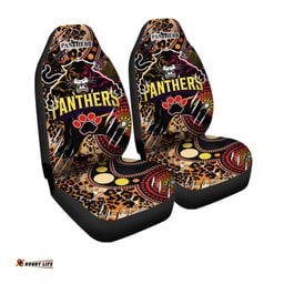 Panthers Rugby League Football Club Car Seat Cover The Indigenous Wild Black Panthers Scratch Style