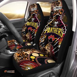 Panthers Rugby League Football Club Car Seat Cover The Indigenous Wild Black Panthers Scratch Style