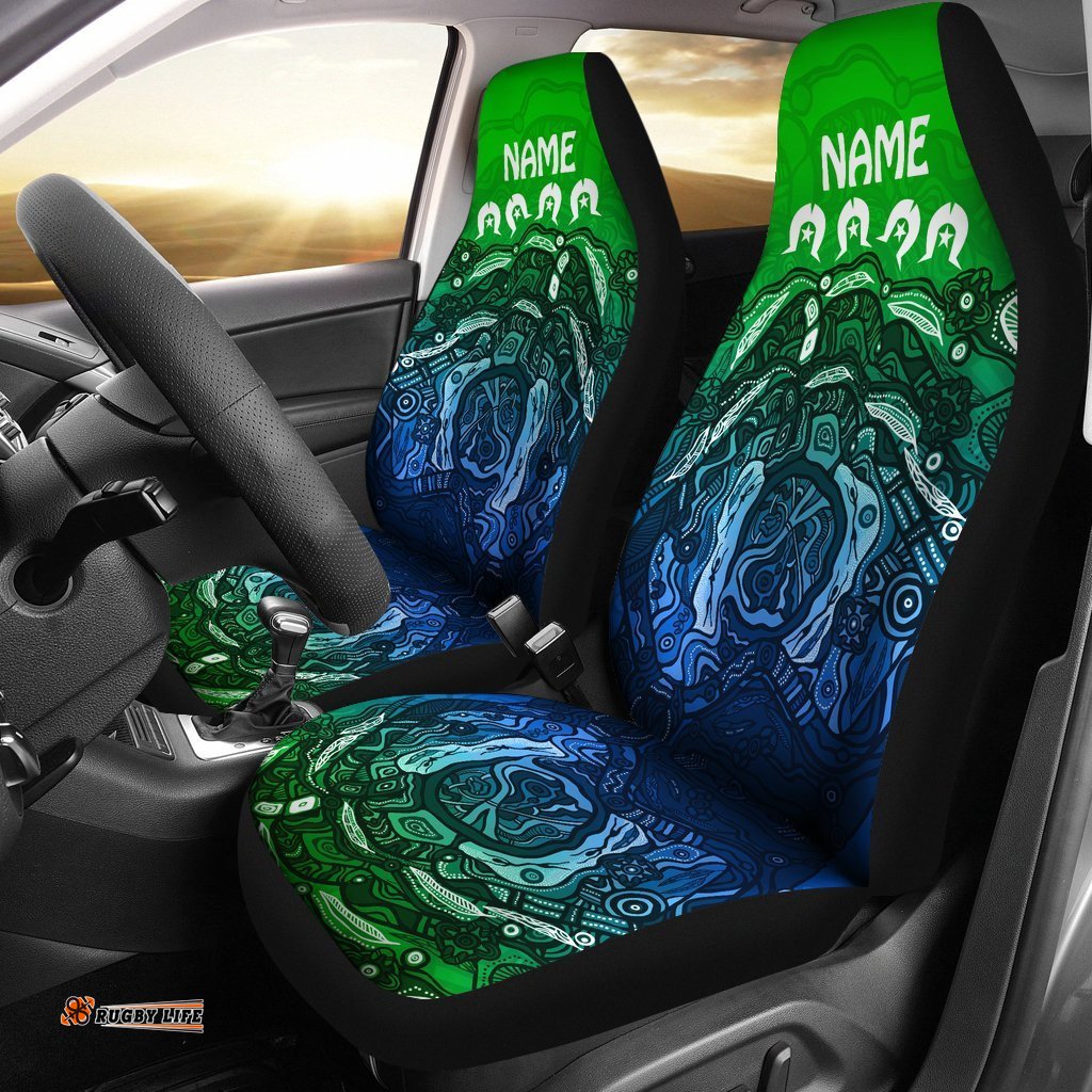 Custom Torres Strait Islands Car Seat Covers Blue