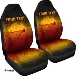 Custom Aboriginal Car Seat Covers, Australian Map with Indigenous Color
