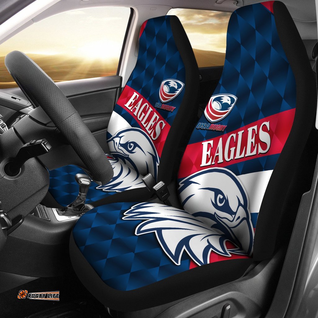 USA Rugby Car Seat Covers Eagles Sporty Style