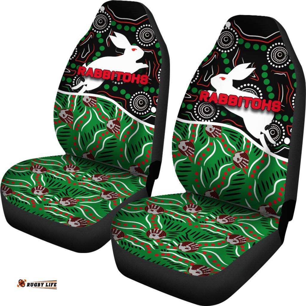 Rabbitohs Car Seat Cover Aboriginal