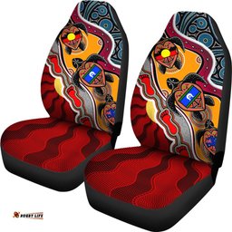 Car Seat Covers Australia Aboriginal Dots With Turtle and NAIDOC Flags