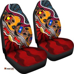 Car Seat Covers Australia Aboriginal Dots With Turtle and NAIDOC Flags