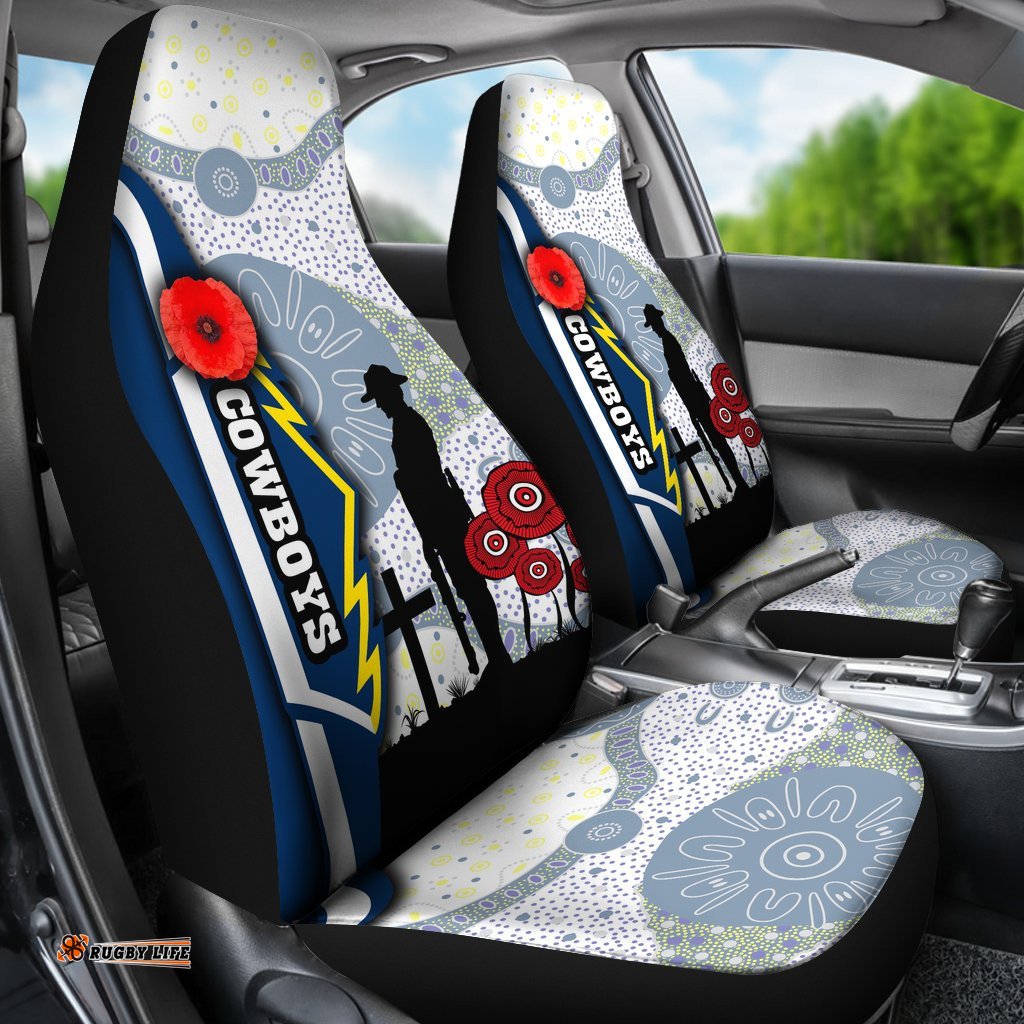 Cowboys Car Seat Covers North Aboriginal ANZAC Day