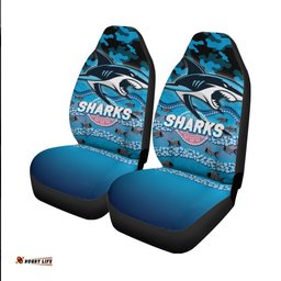 Sharks Rugby ANZAC Day Camouflage Indigenous Art Car Seat Covers