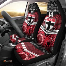 St Kilda Football Christmas Car Seat Cover Merry Xmas Mix Aboriginal Art 09