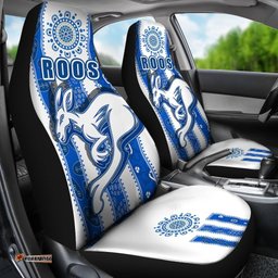 Melbourne Kangaroos Car Seat Covers Indigenous North Roos White