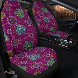 Car Seat Cover Aboriginal Turtle Purple Australia Dot Patterns