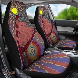 Indigenous Art Koala Seat Covers Aboriginal Dot Painting