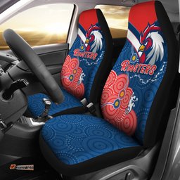 RooSTERS Car Seat Cover Red Aboriginal Rugby
