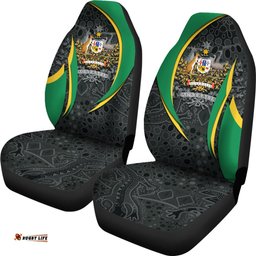 Aboriginal Car Seat Covers, Australian Coat of Arms Aussie Spirit Green