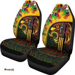 Pride Hawks Car Seat Covers Hawthorn NAIDOC Week Aboriginal Version Special