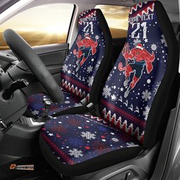 Custom Melbourne Demons Football Car Seat Cover Narrm Christmas Vibe