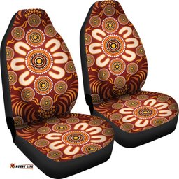 Aboriginal Car Seat Covers Circle Flowers Patterns Ver03