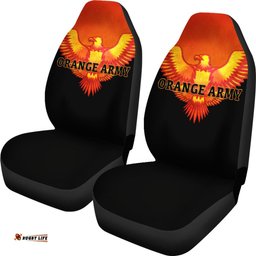 Orange Army Car Seat Covers Cricket Black