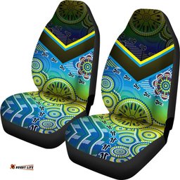 Aboriginal Car Seat Covers Dot Painting Indigenous Circle Patterns