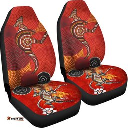 Car Seat Covers Aboriginal Dot Painting Kangaroo And Crocodile