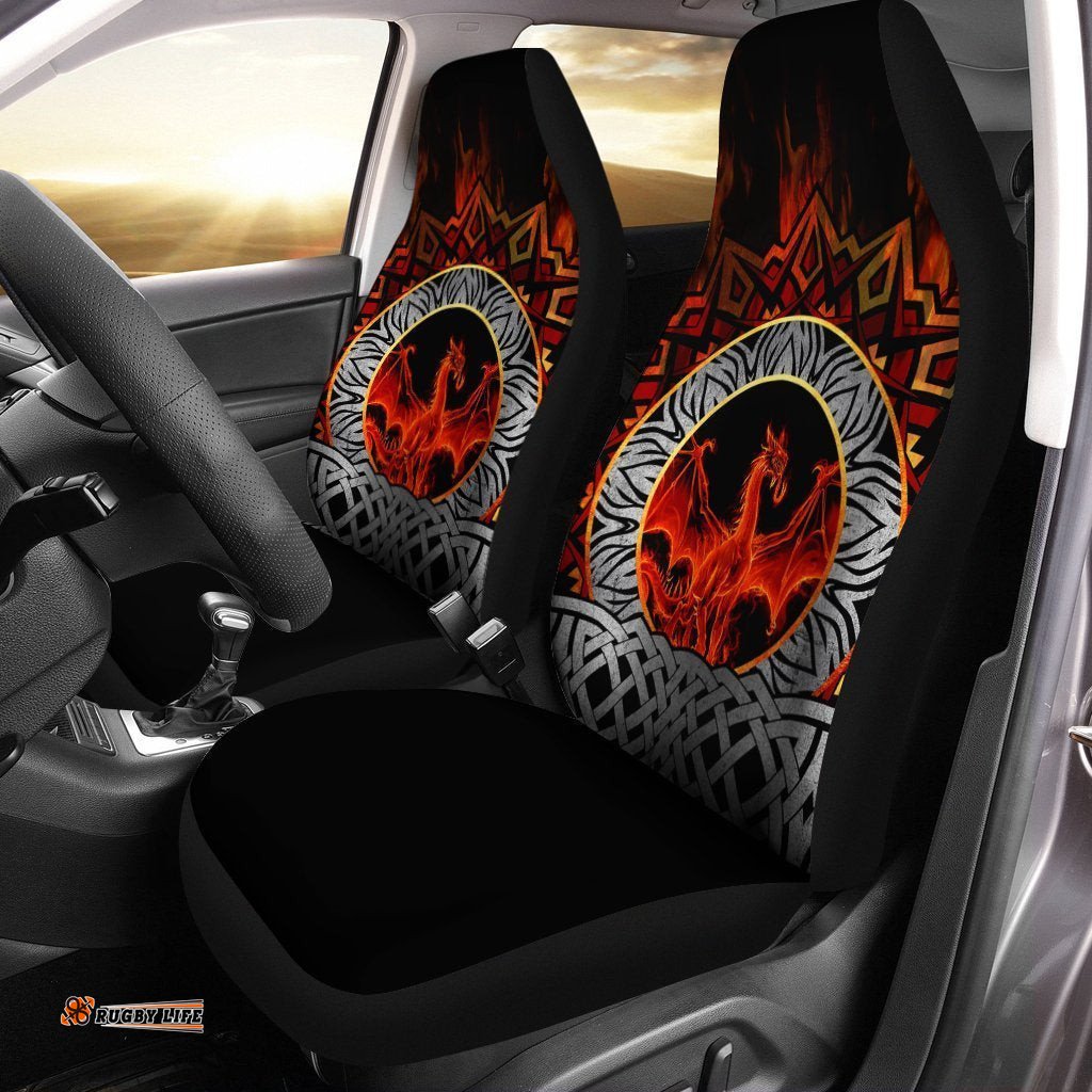 Celtic Dragon Car Seat Covers Fire Dragon