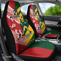 Australia Tonga Rugby Pacific Custom Car Seat Cover The Kangaroos and Mate Ma'a Tonga