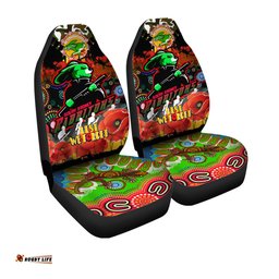 Rabbitohs Rugby Custom Camouflage ANZAC Poppy Car Seat Cover Souths ANZAC Lest We Forget Spirit