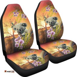 Australia Car Seat Covers - Koala Seat Covers Golden Wattle Sunset Uluru Universal Fit