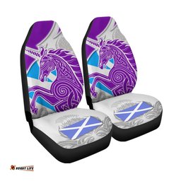 Celtic Scotland Car Seat Cover Scotland Unicorn and Thistle Pattern