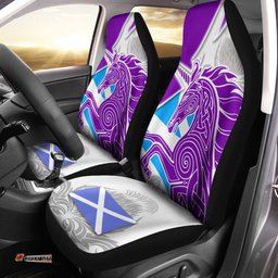 Celtic Scotland Car Seat Cover Scotland Unicorn and Thistle Pattern