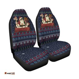 Celtic Ugly Christmas Car Seat Covers Gangster Santa with Reindeer