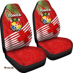 Tonga Car Seat Covers Coconut Leaves Rugby Style 09