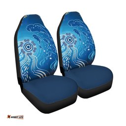 Aboriginal Car Seat Covers Indigenous Ocean Fishing