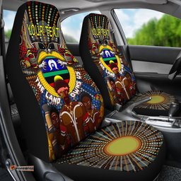 Custom Text The Land Owns Us Aboriginal Car Seat Covers
