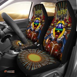 Custom Text The Land Owns Us Aboriginal Car Seat Covers