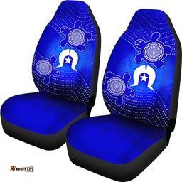 Torres Strait Islanders Car Seat Covers Torres Symbol With Turtle