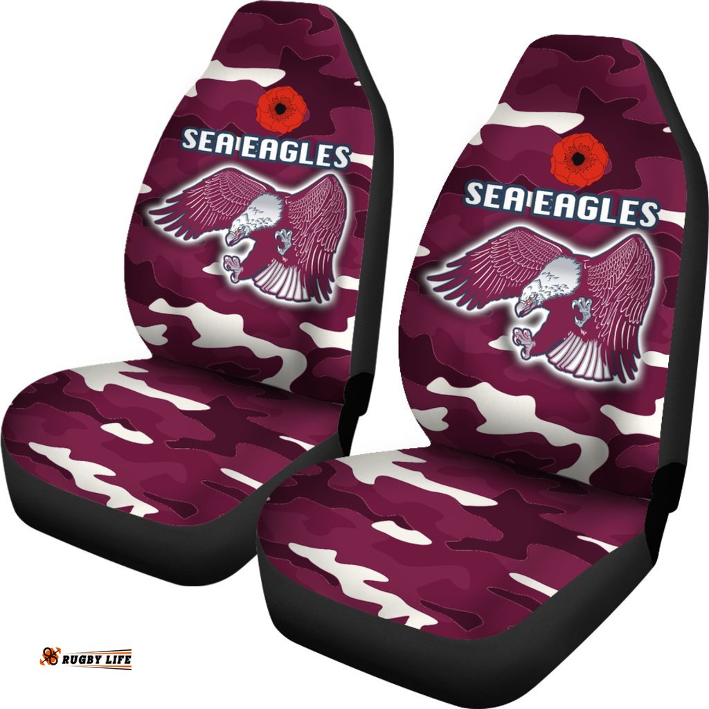 Sea Eagles Anzac Day Car Seat Covers Simple Indigenous Camouflage