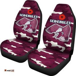 Sea Eagles Anzac Day Car Seat Covers Simple Indigenous Camouflage
