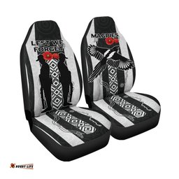 Magpies ANZAC Day Car Seat Covers Indigenous Art