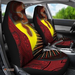 Aboriginal Car Seat Covers Indigenous Snake Sun Dot Painting