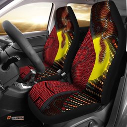Aboriginal Car Seat Covers Indigenous Snake Sun Dot Painting