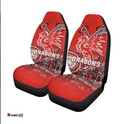 Dragons Rugby Aboriginal Art Car Seat Covers
