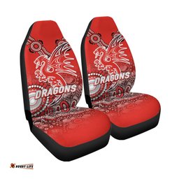 Dragons Rugby Aboriginal Art Car Seat Covers