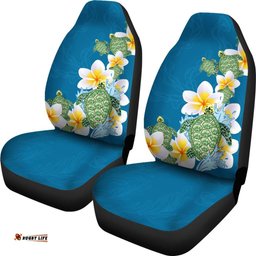 Plumeria Sea Turtle Car Seat Covers