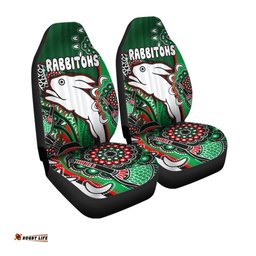 South Sydney Rabbitohs Rugby Custom Car Seat Cover Indigenous Dreaming Rabbitohs