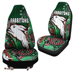South Sydney Rabbitohs Rugby Custom Car Seat Cover Indigenous Dreaming Rabbitohs