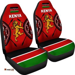 Kenya Rugby Lion Car Seat Covers Maasai Shield