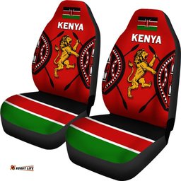 Kenya Rugby Lion Car Seat Covers Maasai Shield
