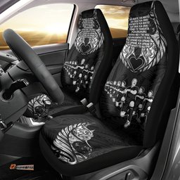 New Zealand Rugby Car Seat Cover Black Haka Dance With NZ Champions History