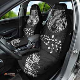 New Zealand Rugby Car Seat Cover Black Haka Dance With NZ Champions History